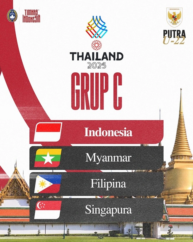 Timnas Indonesia U-23 tergabung di Grup C di SEA Games 2025. [Instagram]